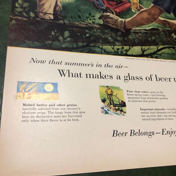 Vintage 50s Double Ad: Beer on one side & LM Cigarettes on the other; Ephemera - Picture 6 of 12